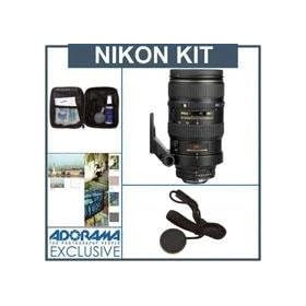 Nikon 80-400mm f/4.5-5.6D ED VR AF Zoom-Nikkor Lens Kit (Vibration Reduction) with 5 Year U.S.A. Warranty, Tiffen 77mm Photo Essentials Filter Kit, Lens Cap Leash, Professional Lens Cleaning Kit