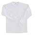 Soffe Big Boys' Long Cotton Sleeve T-Shirt, White, Small