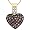 3/8 Carat Chocolate & White Diamond 14k Yellow Gold Heart Pendant w/ Chain