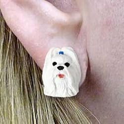 Shih Tzu - Dog Figurine Jewelry - Earrings