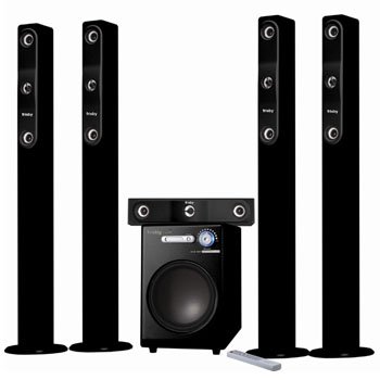 5.1 Channel Dolby Digital Home Theater System for HDTV, Ipod, Xbox, PS3, Xbox, Gamecube and WII With Wireless 2.4Ghz Rear Speakers
