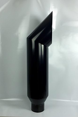 5"Inlet 7" Outlet 36" Long Angle DIesel Performance Death Metal Gloss Black Exhaust CAT Stack