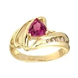 14K Pink Tourmaline & Diamond Ring by Morris & David