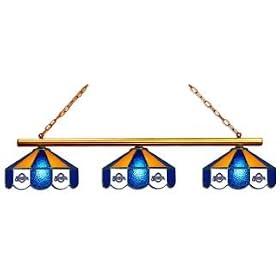 Milwaukee Brewers 3pc SWAG STAINED GLASS POOL BILLIARD TABLE LAMP LIGHT