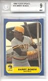 1986 Barry Bonds Fleer Update Baseball MLB Rookie Cards - Professionally Graded by Beckett a BGS 9 (San Francisco Giants)