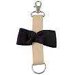 Bow Key Chain - Black/RawSilk