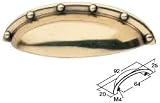 Hafele Traditional Zinc Cup Pull (166.17.100) 64mm, Polished Bronze