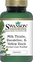 Swanson Milk Thistle, Dandelion & Yellow Dock (120 Capsules)