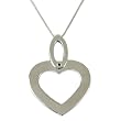 Heart Pendant Necklace Stainless Steel Polished Finish by Bucasi