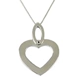 Heart Pendant Necklace Stainless Steel Polished Finish by Bucasi