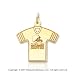 14k Yellow Gold Sporty Cleveland Browns T-Shirt Pendant
