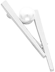 14K White Gold Akoya White Pearl Brooch -- LIFETIME WARRANTY