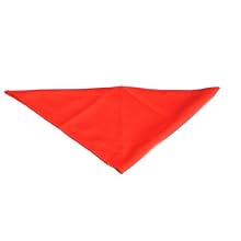 San Jamar H500 Poly Cotton Blend Neckerchief, 39" Length x 29" Width, Red