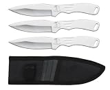 Maxam 3pc Professional Fixed Blade 8'' Throwing Knife Set with Sheath