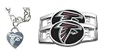 Atlanta Falcons Heart Bracelet/Shoe Thingz Charm Package