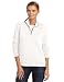 Mod-O-Doc Women's Terry Half Zip Zunnel Top, White, Large