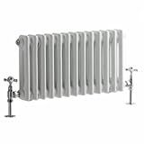 Traditional 13 x 2 Column Radiator Cast Iron Style White 300mm x 585mm