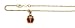 14k Enameled Ladybug Anklet - 10 Inch - JewelryWeb