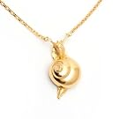 Gold Snail Necklace by Bill Skinner||RF10F