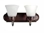 Yosemite Home Decor 4992-2DB 19-1/2-Inch 2-Light Bathroom Vanity, Dark Brown
