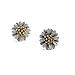 HuntGold 1 Pair Women Ladies Alloy Big Daisy Flower Plated Earring Ear Stud(White)