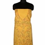 Yellow with Multicolored Work Unstitched CBWD0019