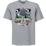 Pittsburgh Steelers vs. Arizona Cardinals Ash Super Bowl XLIII Ticket Driver Dueling T-shirt