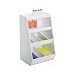 Alkali Scientific 50152 Tall Lab Supply Bin with 8 Adjustable Compartments, 2 Shelves, 12" Width x 20" Height x 10" Depth