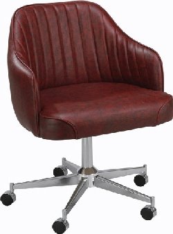 Low Back Swivel Dining Chair with Wheels
