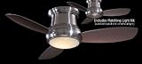 Minka-Aire Fans F519-BN 52 Concept II Contemporary Flush Mount Nickel Ceiling Fan w Light, Remote