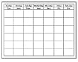 Chart Calendar Horizontal White 28 X 22