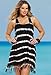 Swimsuitsforall Women's Plus Size Tie Dye Racer Back Fringe Dress
