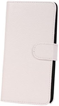 W-RainBow White Litchi Grain PU Leather Wallet Style Case With Credit Card Slots & Holder For Samsung Galaxy Note 3 III N9000