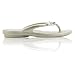 Malia Pearl Silver Flowers with Crystals Flip Flop Sandals M/L 8.5-9.5