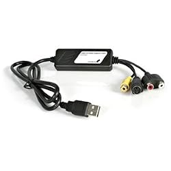 StarTech.com S-Video to USB 2.0 Video Capture Cable - 1 x RCA, 1 x S-Video, 2 x RCA Audio - 1 x Type A - Black