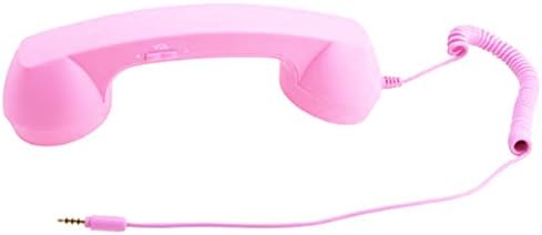 LeeQueen Retro Classic Eliminate Radiation Telephone Handset With Microphone For All Iphones And Android Phones (Pink)