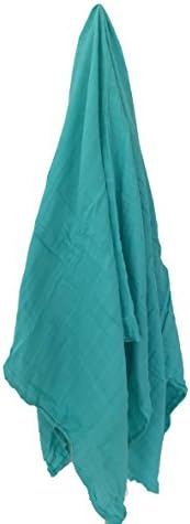 Organic Cotton - Baby Swaddle Blankets - By Willow Beans - 2 Pack (2, turquoise and Polka Dot)