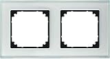 Merten 489260 M-PLAN-Echtglasrahmen, 2fach, Diamantsilber