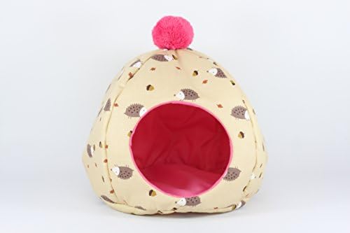 (Pink) New Hedgehogs printed beds for Hedgehog , Hamster and Other Small Animals. Cotton. Easy to Clean. Machine Washable. Water Washable. Hand-made.HIDE OUT.