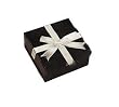 Black Ring Box with White Bow - Simple and Elegant