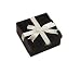 Black Ring Box with White Bow - Simple and Elegant