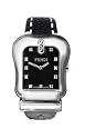 FENDI F383111D B. FENDI 3830 Buckle Shaped Case Leather Ladies Watch w/Warranty