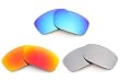 VL Replacement Lenses for Oakley Fives Squared Sunglasses Polarized Ice Blue, Fire Red & Silver Ice