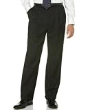 Lauren By Ralph Lauren Double-Pleat Black Dress Pants Big and Tall
