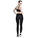 Lookatool Women High Waist Fitness Yoga Sport Pants Nine Points Leggings (S, Black)