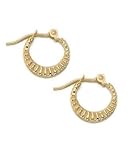 Children's 14k Gold Ribbed Hoop Earrings