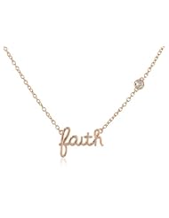 Shy by Sydney Evan Faith Necklace with Diamond Bezel, 15.25"+Extender 1"