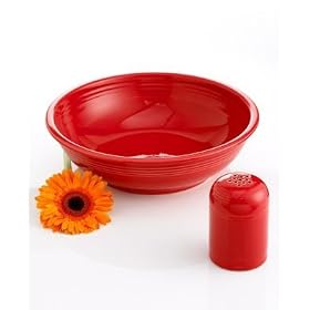 Fiesta Pasta Set with Bowl and Shaker Scarlet by Fiesta