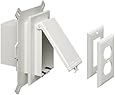 Arlington DBVS1W-1 Electrical Box with Weatherproof Cover for Vinyl-Siding, New-Construction, White, Vertical/1-Gang