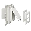 Arlington DBVS1W-1 Electrical Box with Weatherproof Cover for Vinyl-Siding, New-Construction, White, Vertical/1-Gang